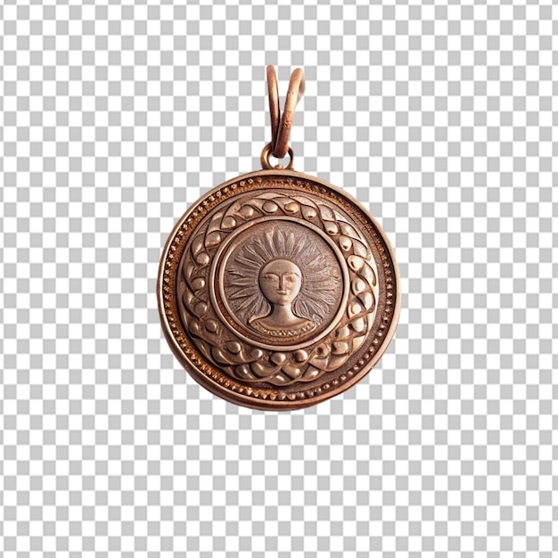 Psd de um medalhão em fundo transparente