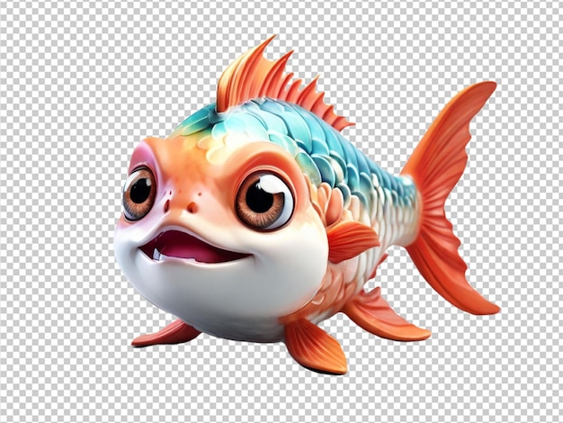 Psd de um peixe boga em fundo transparente