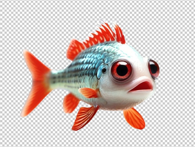 PSD psd de um peixe de bandeira em fundo transparente