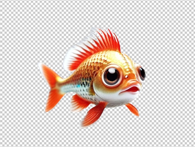 PSD psd de um peixe de bandeira em fundo transparente