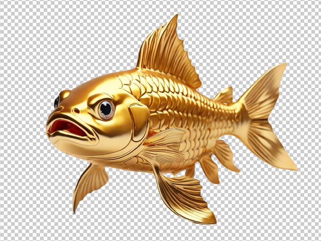 Psd de um peixe golden mahseer em fundo transparente