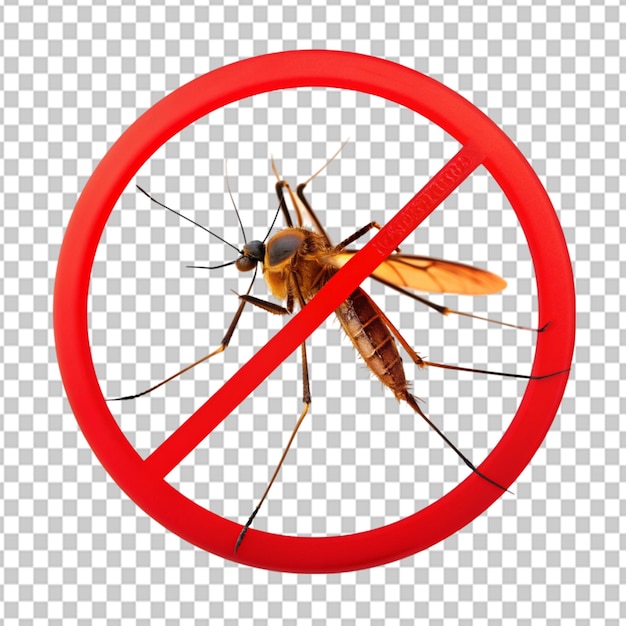 Psd de um sinal de mosquito em fundo transparente