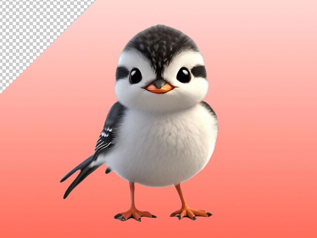 PSD psd de um wagtailbird em fundo transparente