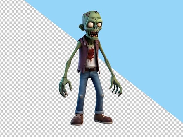 PSD psd de um zumbi em fundo transparente