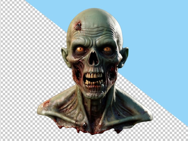 PSD psd de um zumbi em fundo transparente