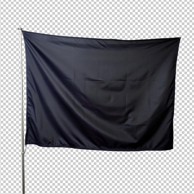 PSD psd de uma bandeira preta em fundo transparente