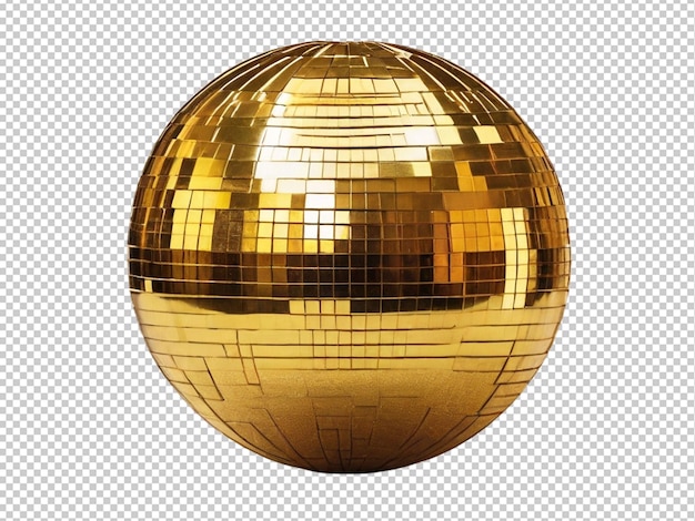 Psd de uma bola de discoteca dourada