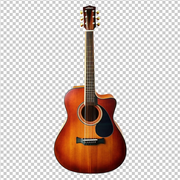 Psd de uma guitarra em fundo transparente