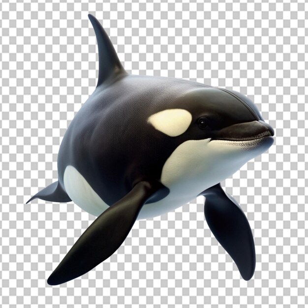 PSD psd de uma orca em fundo transparente