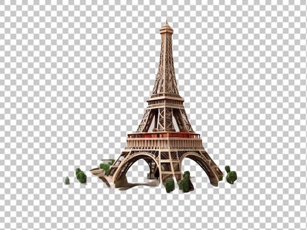 PSD psd de uma torre eiffel em 3d