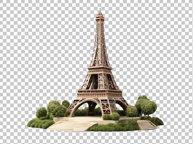 PSD psd de uma torre eiffel em 3d