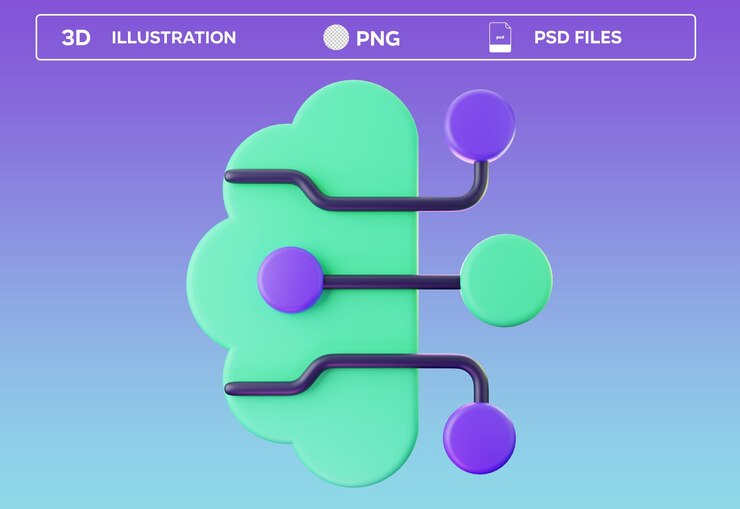 PSD psd deep learning 3d icon