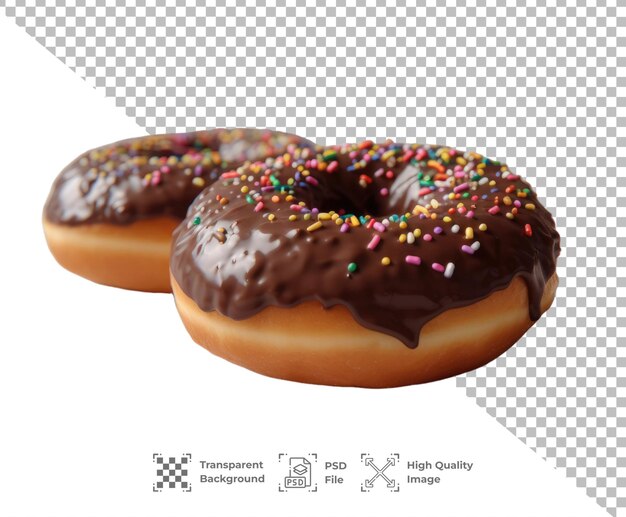 PSD psd delicioso donut de chocolate aislado