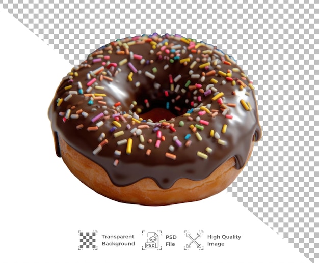 PSD psd delicioso donut de chocolate aislado