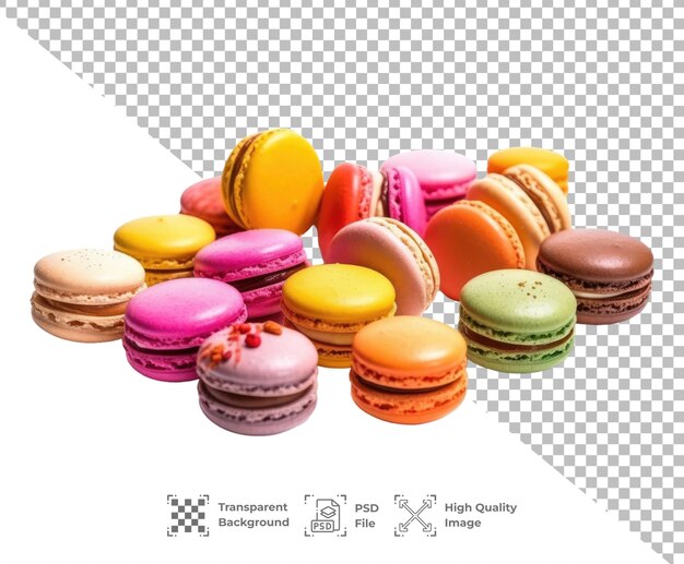 PSD psd delicious macaroon isoliert auf durchsichtigem hintergrund