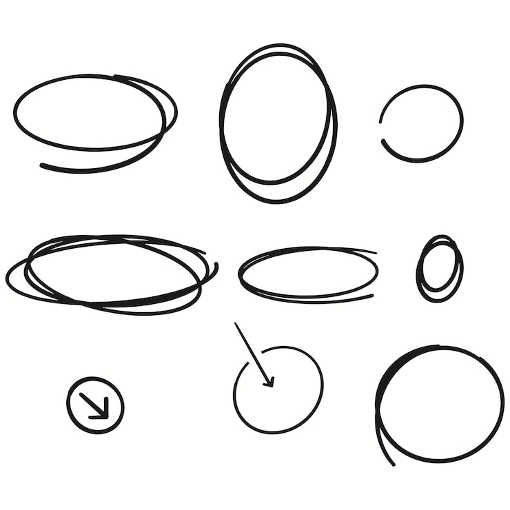 PSD psd desenhado à mão scribble circle formas editáveis