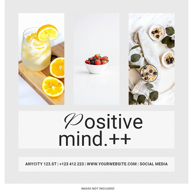 PSD psd-design für eine instagram-post-vorlage von healthy life