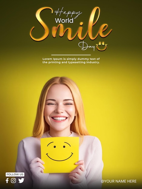 PSD psd-design für social-media-beiträge zum world smile day