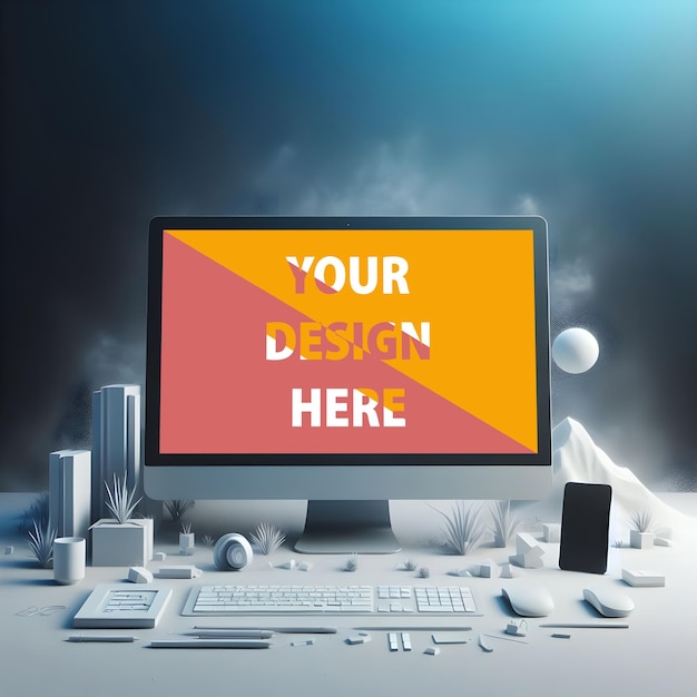PSD psd-desktop-bildschirm-mockup-design