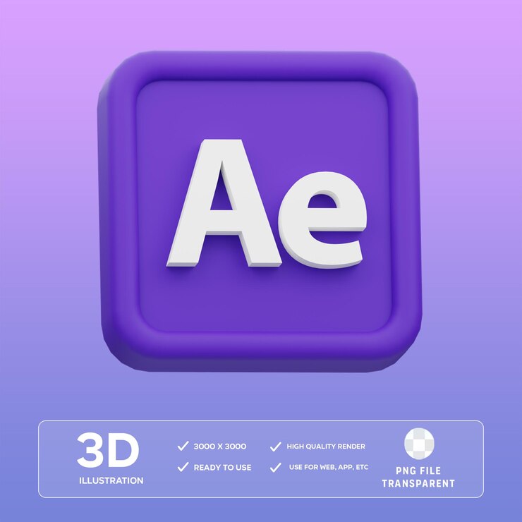 PSD después del efecto Ilustración 3D