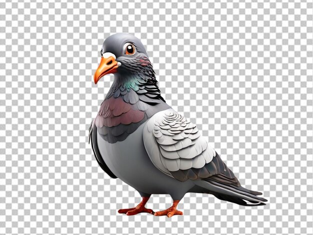 PSD psd d'un dessin animé en 3d pigeon