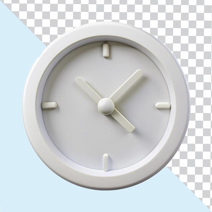 PSD psd detallado del icono del reloj 3d para su uso en uiux y proyectos de diseño de aplicaciones