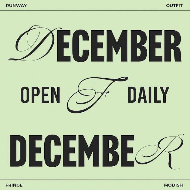 PSD Dezember Typographie Design für soziale Medien und Instagram Post Vorlage