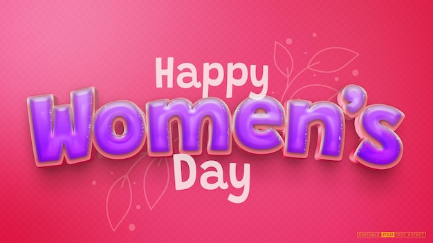 PSD dia das mulheres efeito de texto 05