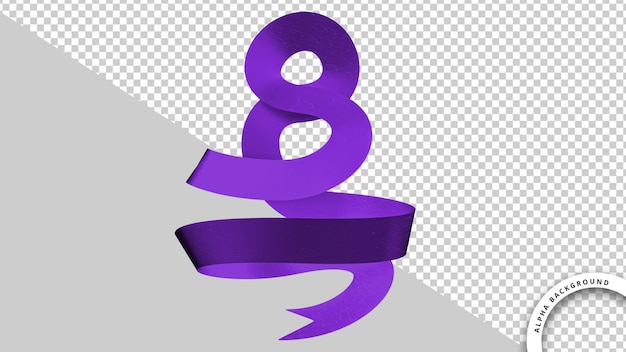 psd día internacional de la mujer 3d render 8 de marzo