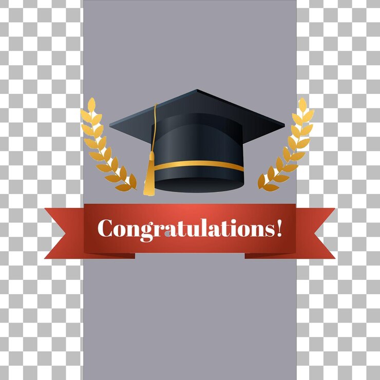 PSD un diploma con una cinta que dice felicitaciones con fondo transparente