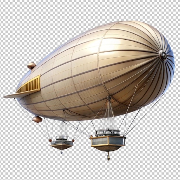 PSD del dirigible sobre un fondo transparente