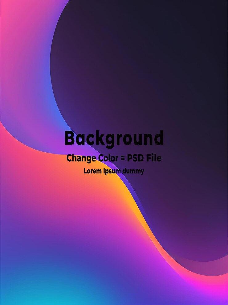 PSD psd diseño de fondo de gradiente suave minimalista papel de pared de arte contemporáneo con colores brillantes de neón estilo futurista retro