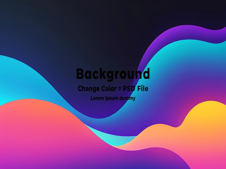PSD psd diseño de fondo de gradiente suave minimalista papel de pared de arte contemporáneo con colores brillantes de neón estilo futurista retro