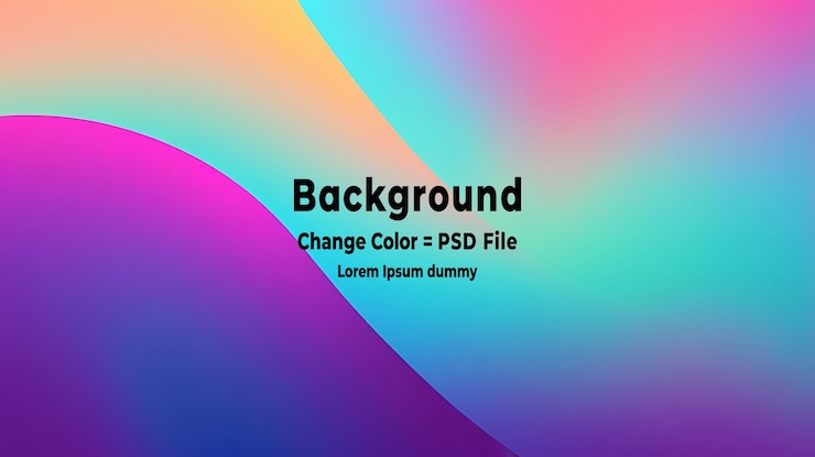PSD psd diseño de fondo de gradiente suave minimalista papel de pared de arte contemporáneo con colores brillantes de neón estilo futurista retro