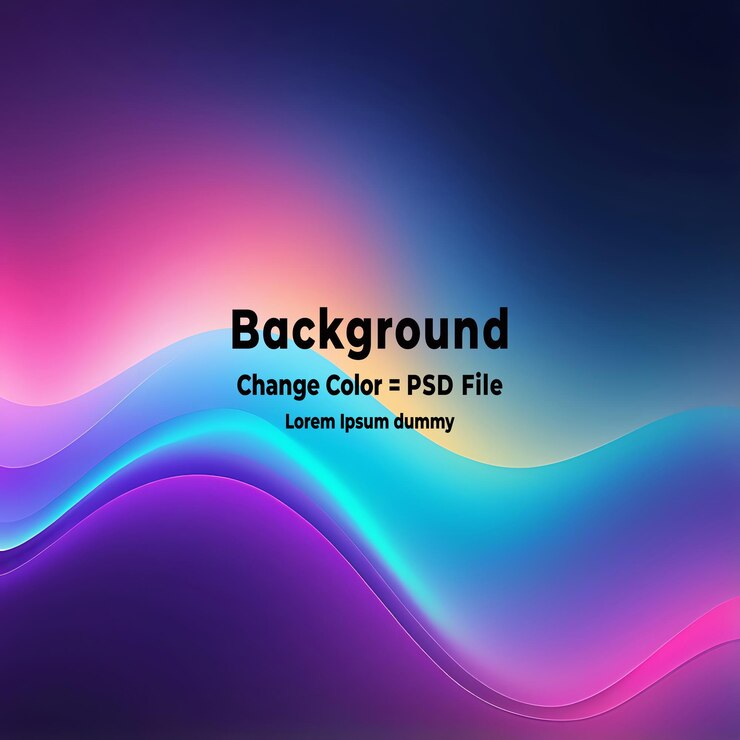 PSD psd diseño de fondo de gradiente suave minimalista papel de pared de arte contemporáneo con colores brillantes de neón estilo futurista retro
