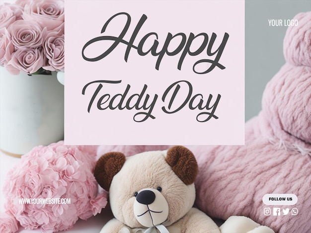 PSD psd del diseño de publicaciones en redes sociales de teddy day