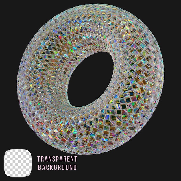 PSD-Dispersionsglas y2k abstrakte Form 3D-Rendering