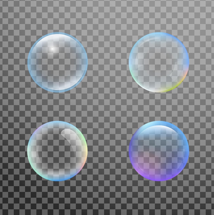 PSD psd divers arrière-plans transparents à bulles