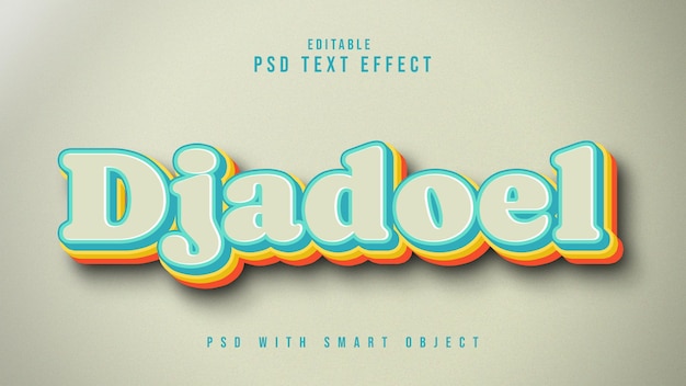 PSD Djadoel text effect