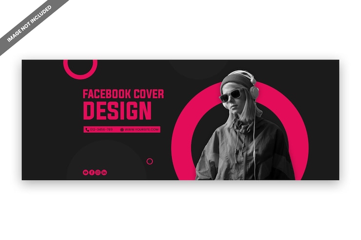 PSD psd do design da capa do facebook para a capa das redes sociais