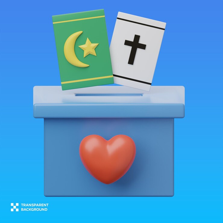 PSD psd doação religiosa ilustração 3d