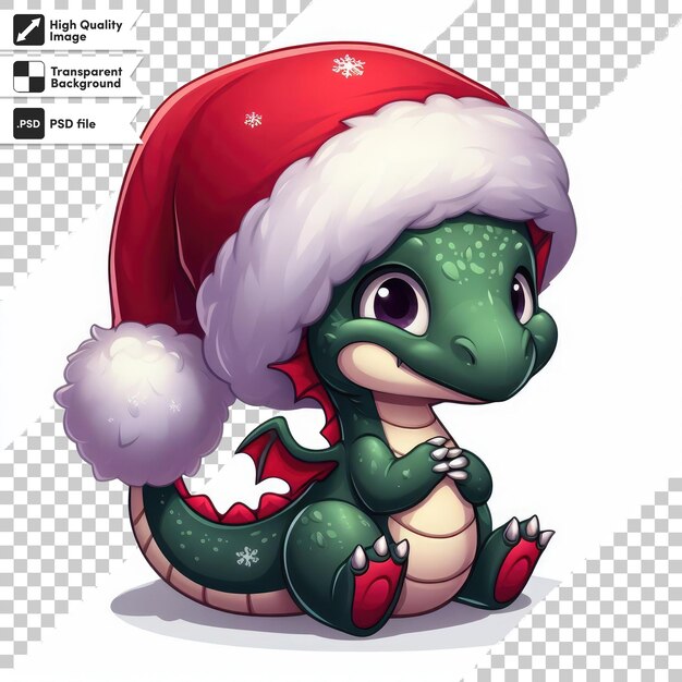 PSD psd-drachen-neujahrs-weihnachten auf durchsichtigem hintergrund