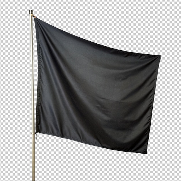 PSD psd d'un drapeau noir sur un fond transparent