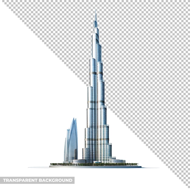 PSD psd dubai skyline isoliert ohne hintergrund