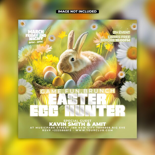 PSD psd easter egg flyer