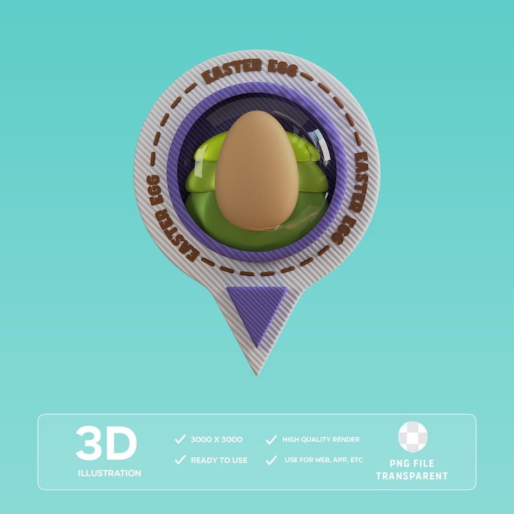 PSD psd easteregglocation 3d illustration