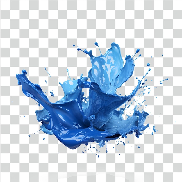 Psd éclaboussure D'eau Bleue Isolée Sur Fond Transparent