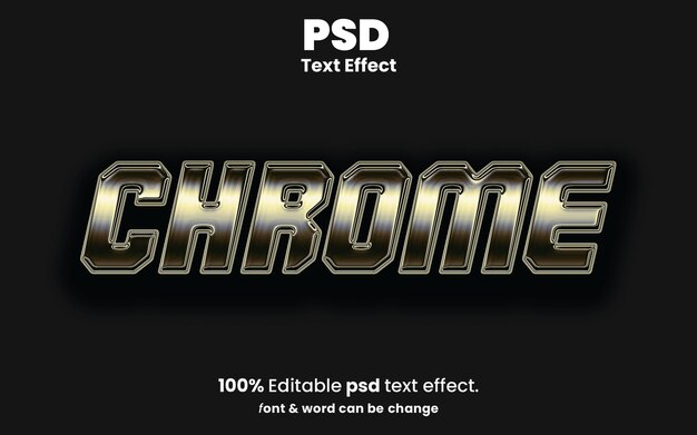 PSD para el efecto de texto de Chrome