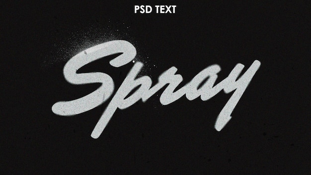 PSD psd efecto de texto sapray