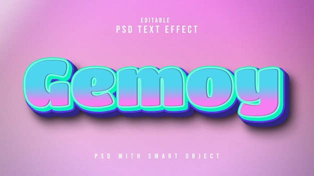 PSD effetto testo Gemoy